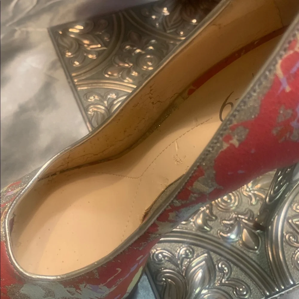 🌹VINTAGE Boutique 9 • Multicolor Peep-Toe SEXY HEELS